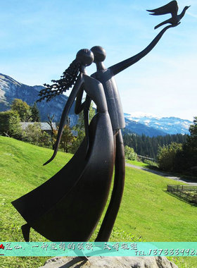 商业步行街美女艺术雕塑定t制城市广场大型铸铜铜雕景观工艺品摆