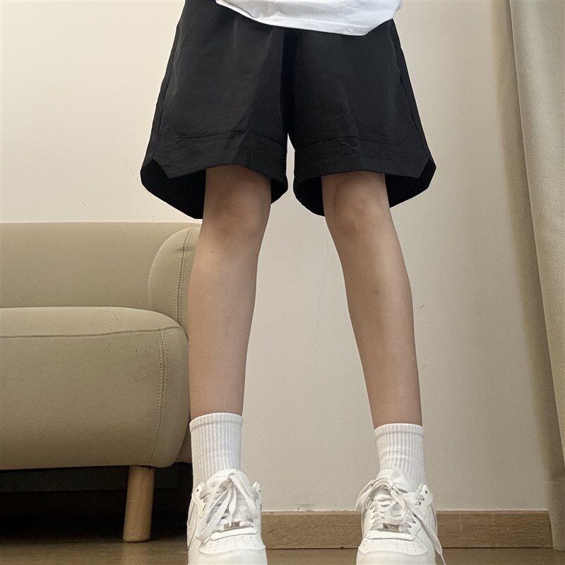 夏季薄款休闲日系宽松纯色五分透气运动短裤潮牌男女速干沙滩裤子,淘宝优惠券,粉丝福利购,淘宝优惠卷