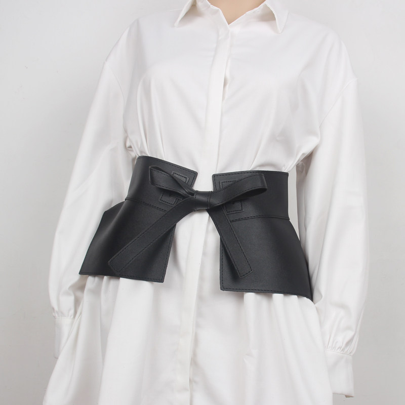 打结超宽腰带女系带皮裙时尚装饰皮裤绑带腰封连衣裙百搭配饰皮带,淘宝优惠券,粉丝福利购,淘宝优惠卷