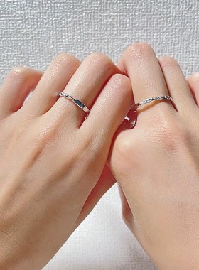 情意绵绵新款莫比乌斯环足银999戒指情侣款七夕Z送女友礼物