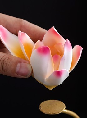 荷花流水生财摆件客厅玄关装饰家居桌面循环水风水轮招财开业礼物