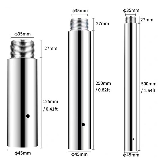 Pole dance pole household silver gold silicone extension tube 15/25/50/100cm dance pole extension tube