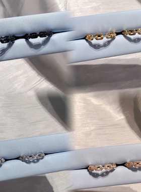 hefang925纯银何方链条戒指简约时尚奶油卷卷戒指轻奢高级饰品