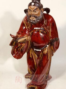 陶瓷工艺品石湾公仔家居装饰品礼品镇宅摆件引福归堂大钟馗促销