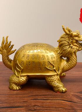 纯铜乌龟摆件铜千年龟百寿龙龟 家居长寿龟贺寿礼品铜龟工艺品