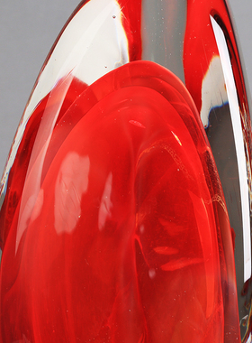 轻奢琉璃极简抽象招财树摆件现代客厅样板房玄关售楼处桌面装饰品