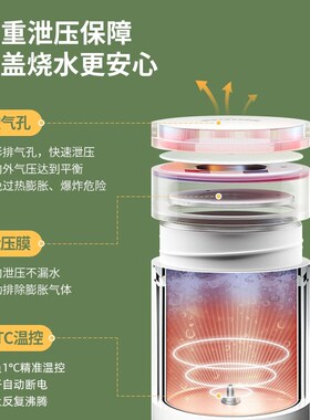 便携式烧水壶电热烧水杯旅行迷你小型保温恒温一体加热开水杯智能