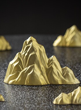 日照金山陶瓷假山摆件创意枯山水沙盘造景家居玄关柜台桌面装饰品