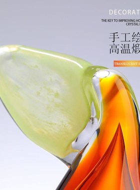 简约现代客厅桌面摆件创意艺术轻奢高级感玻璃酒柜玄关琉璃装饰品