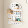 Solid wood hole board custom wall rack decorative partition rack storage rack wooden bookshelf wall partition