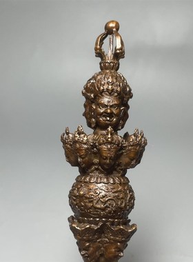 北派秽迹金刚撅18厘米x铜合金材质热着色做旧款实物精美