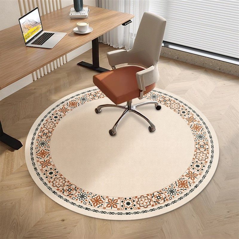 书房书桌转椅下专用圆形地垫学习桌下面凳子垫子免洗防滑椅子地毯,淘宝优惠券,粉丝福利购,淘宝优惠卷