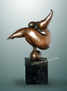 铜雕抽象人物LE058059简约现代工艺品酒店办公室家居桌面摆件