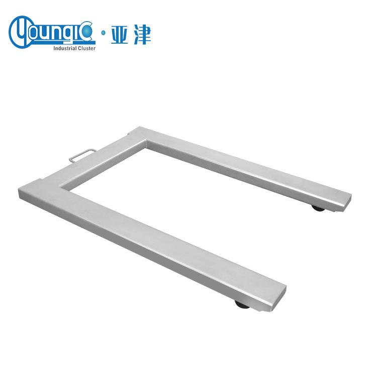 亚津小型0.5-2T不锈钢电子磅便携式移动带轮子磅秤U型地磅托板秤 - 图1