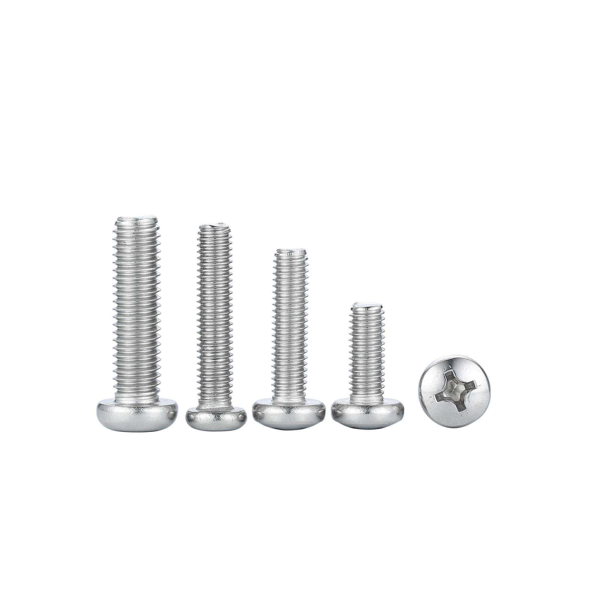 不锈钢304盘头机丝螺钉圆头十字螺丝半圆头十字螺丝M2M2.5M3M4M5 - 图3