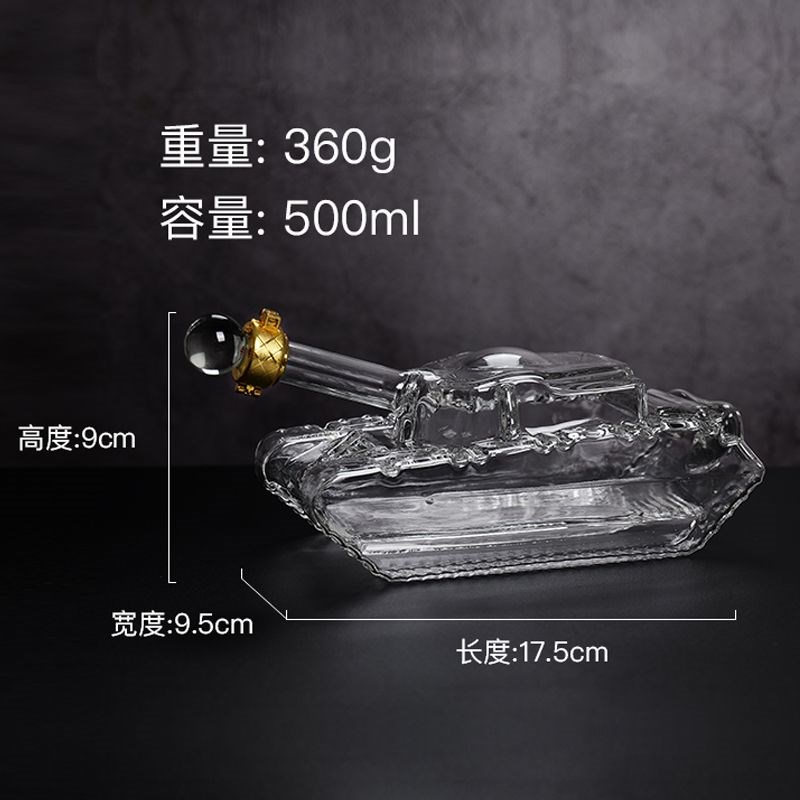 Bubble wine bottle high-end sealed tank glass wine bottle creative B shape bubble wine glass bottle transparent empty bottle home display