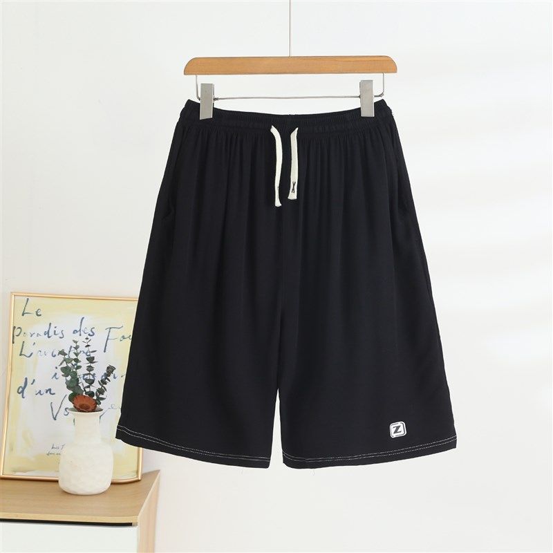 棉绸休闲裤短裤男夏季宽松大码舒适垂感简约百搭薄款人造棉裤子,淘宝优惠券,粉丝福利购,淘宝优惠卷