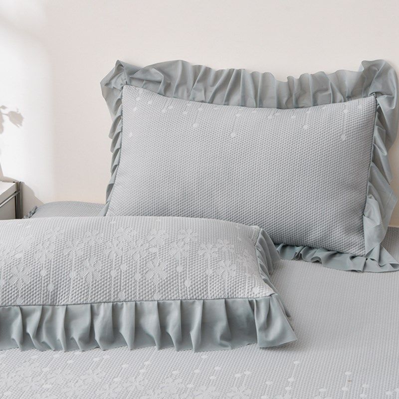 轻奢床裙冰豆豆凉席三件套夏天公主风冰丝凉席空调席软席子可机洗,淘宝优惠券,粉丝福利购,淘宝优惠卷