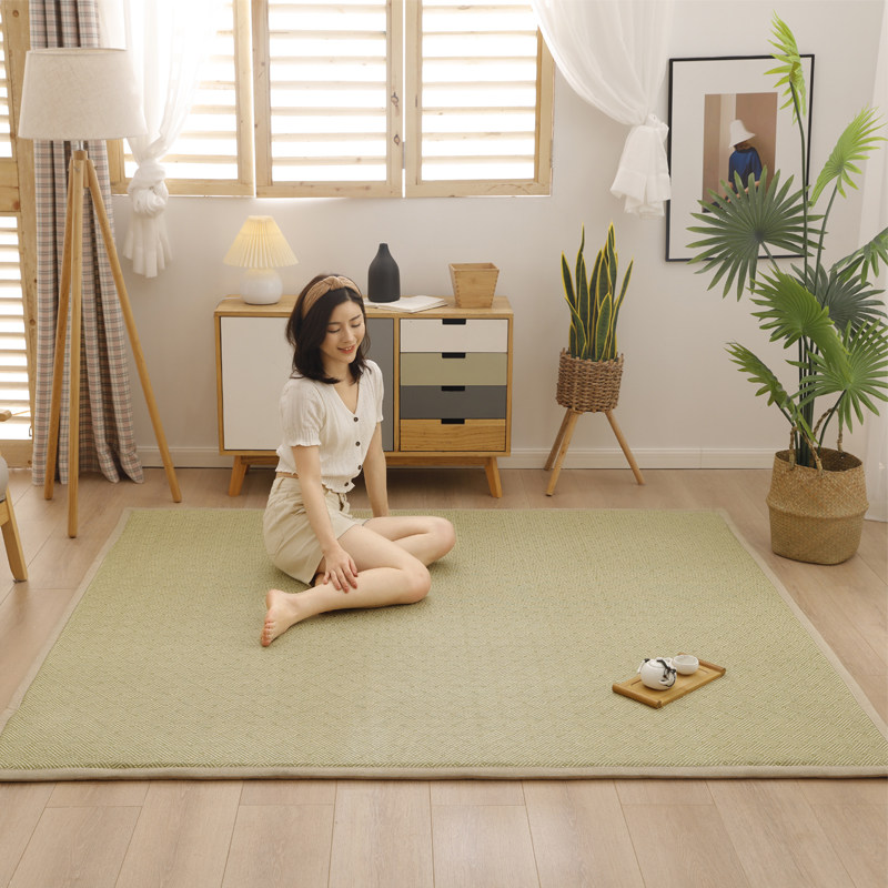 双面加厚冰丝凉席床垫客厅藤席爬行垫卧室床边冬夏两用榻榻米垫子,淘宝优惠券,粉丝福利购,淘宝优惠卷