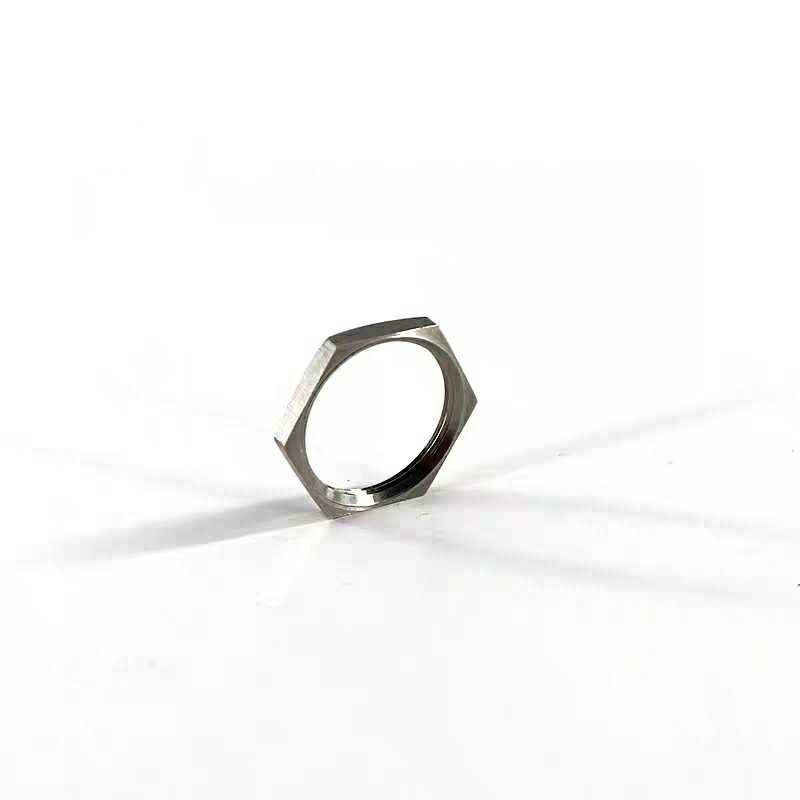 304不锈钢锁母根母防松薄螺母六角螺帽锁紧纳水管并帽管纹M10-2寸 - 图2