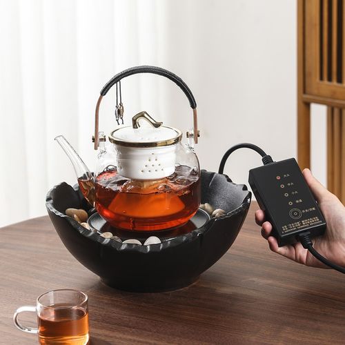 围炉煮茶家用电陶炉玻璃煮茶器室内陶瓷电炉煮茶神器烤炉保温电炉 - 图1