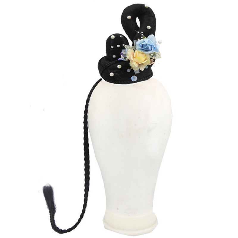 新款古典舞水涧嬉中国舞演出发鬓民族风舞蹈中国舞艺考假发头饰,淘宝优惠券,粉丝福利购,淘宝优惠卷