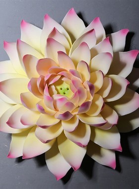 家居新中式陶瓷白色莲花摆件样板房间别墅书房茶室装饰工艺品