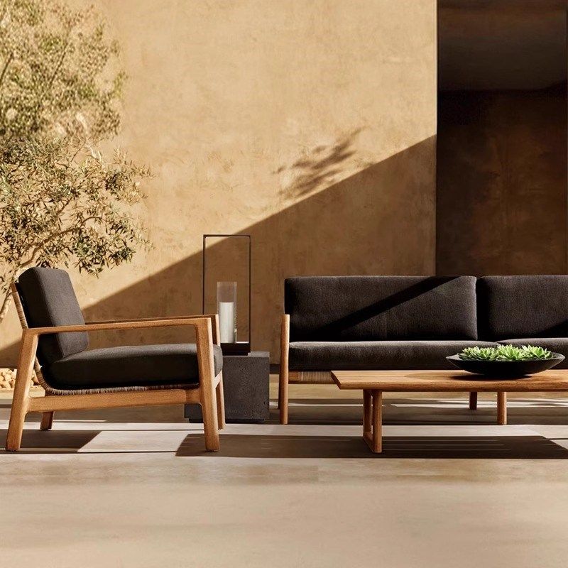 户外庭院沙发实木藤椅别墅露台花园阳光房酒店民宿室外休闲藤编椅,淘宝优惠券,粉丝福利购,淘宝优惠卷