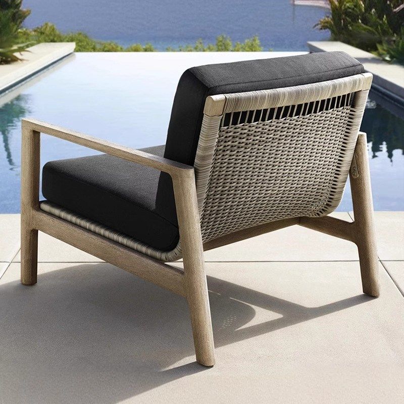 户外庭院沙发实木藤椅别墅露台花园阳光房酒店民宿室外休闲藤编椅,淘宝优惠券,粉丝福利购,淘宝优惠卷