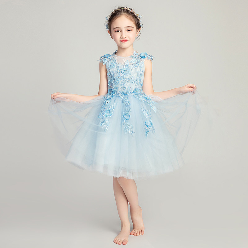 儿童礼服女童小女孩公主裙花童钢琴演出服蓬蓬纱洋气生日走秀婚纱,淘宝优惠券,粉丝福利购,淘宝优惠卷