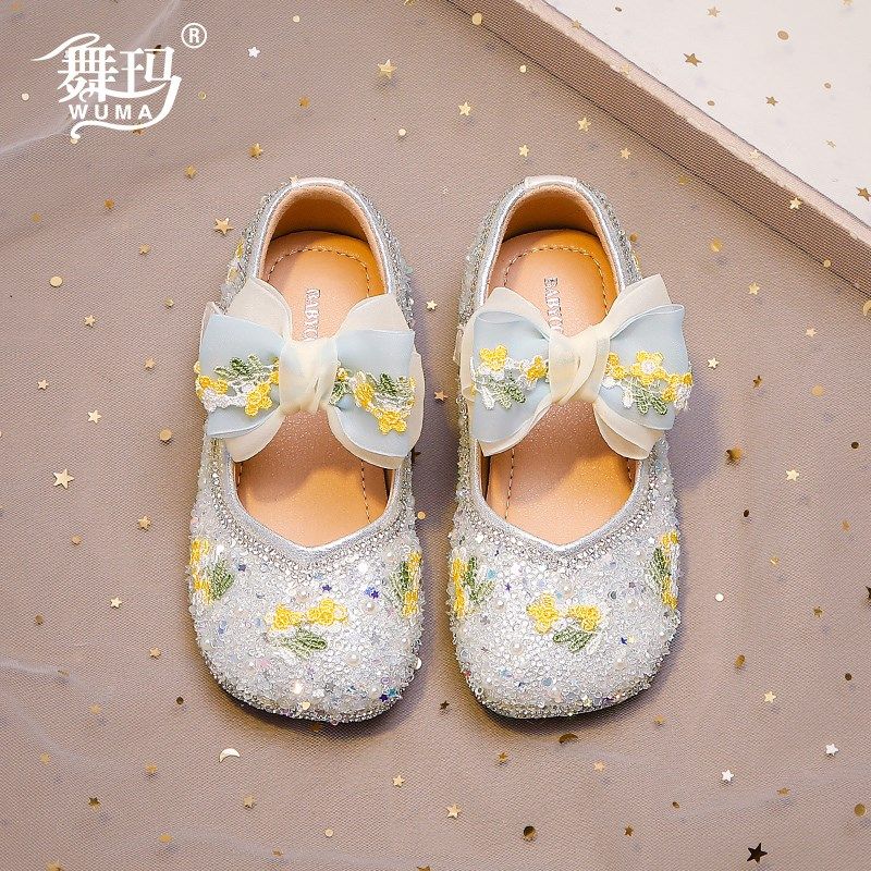 女童鞋子儿童公主水晶鞋2024新款春秋款小女孩秋季中国风软底皮鞋,淘宝优惠券,粉丝福利购,淘宝优惠卷
