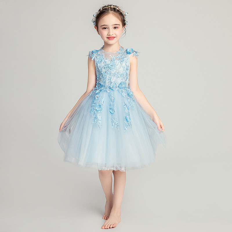 儿童礼服女童小女孩公主裙花童钢琴演出服蓬蓬纱洋气生日走秀婚纱,淘宝优惠券,粉丝福利购,淘宝优惠卷