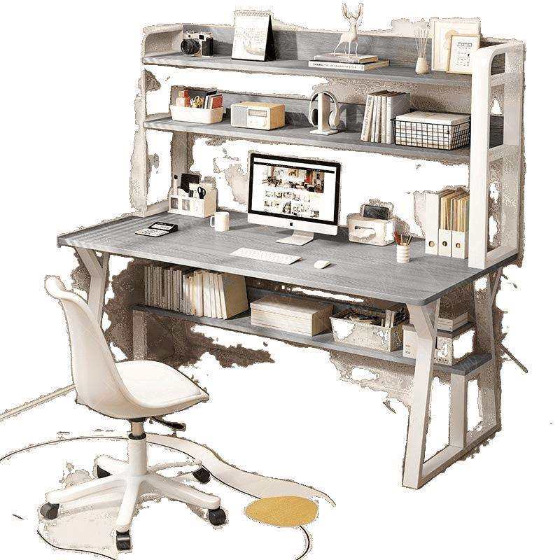 电脑桌书桌书架组合一体台式家用简约学习桌卧室学生简易写字桌子,淘宝优惠券,粉丝福利购,淘宝优惠卷