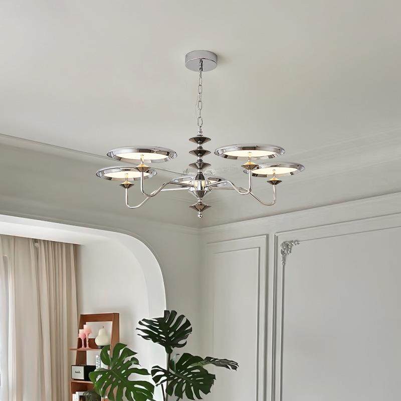 法式奶油风客厅吊灯中古风星轨吊链卧室灯护眼大厅主灯飞碟餐厅灯,淘宝优惠券,粉丝福利购,淘宝优惠卷