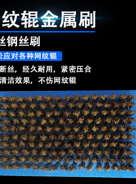 美国进口钢丝刷铜丝刷印刷机清洁刷陶瓷金属网纹辊配套清洗剂刷子