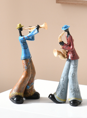 创意复古乐队艺术摆件音乐人物客厅书架电视柜酒柜轻奢Z装饰品摆