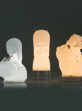 白夜童话硅胶好梦灯卧室床头充电小夜灯护眼睡眠灯拍拍灯送女生