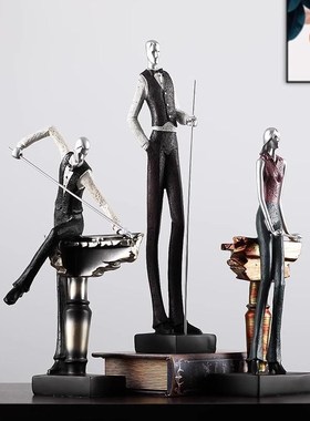 欧式复古乐器人物超市摆件家居装饰办公室电视柜房间创意桌面摆设