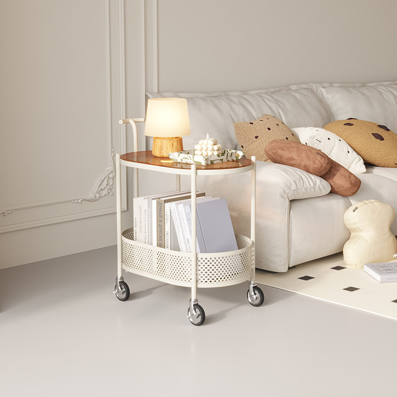 奶油风可移动带轮客厅小推车沙发边几网红极简卧室牀头边桌小茶几,淘宝优惠券,粉丝福利购,淘宝优惠卷