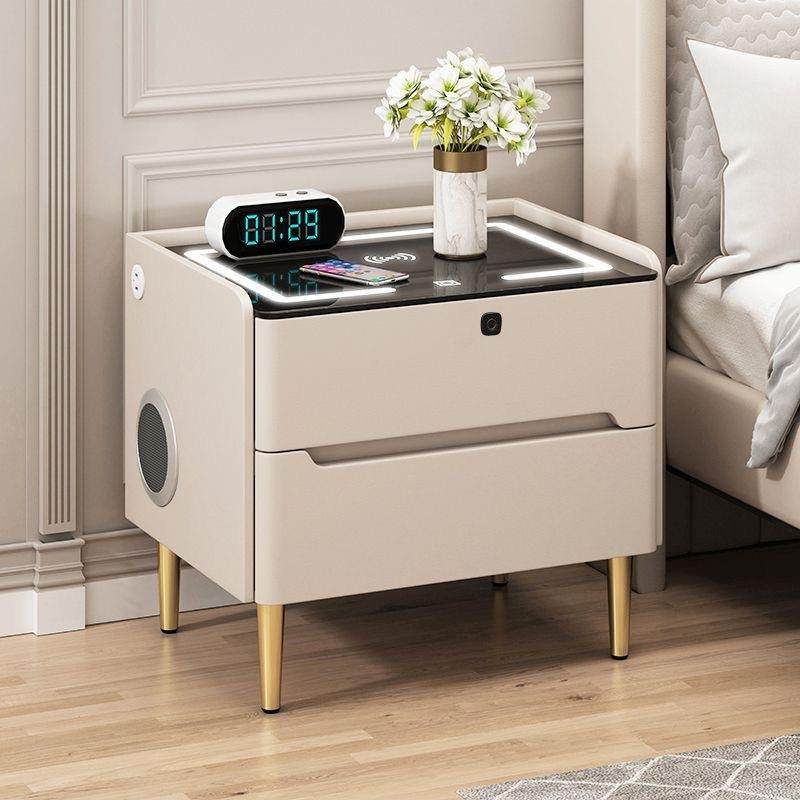 智能床头柜简约实木网红极简易钢制充电主卧室多功能轻奢家用收纳,淘宝优惠券,粉丝福利购,淘宝优惠卷