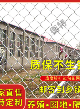 镀锌铁丝网防护网勾花网钢丝网养殖羊牛猪栏网果园围栏栅栏护栏网