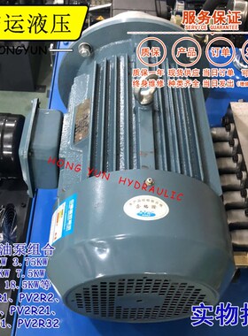 液压油泵电机组PV2R1/R2+2.2KW液压泵总成内轴电机液压站配件系统