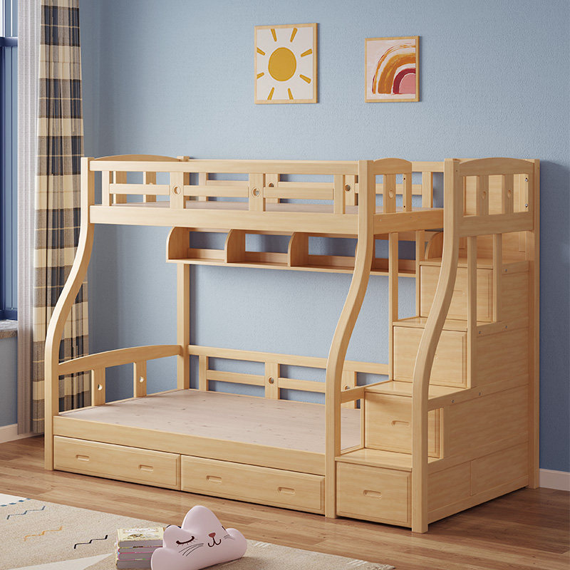 儿童床上下床双层床二层高低床实木成人多功能儿童床上下铺子母床,淘宝优惠券,粉丝福利购,淘宝优惠卷