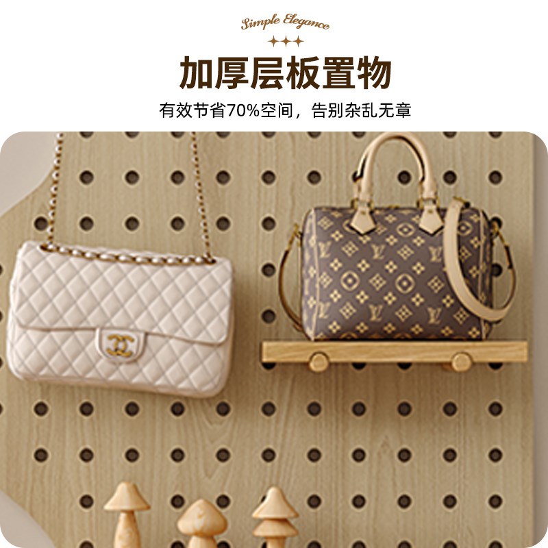 Hole board can be customized entrance wall storage rack y wall solid wood hanging board entry partition storage rack display rack