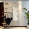 Solid wooden board hole board g storage rack entrance wall hole board custom size cloud hole board dressing