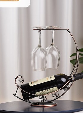 酒柜摆架家用红酒杯架挂高脚杯A架倒挂家用高档创意酒柜装摆件展