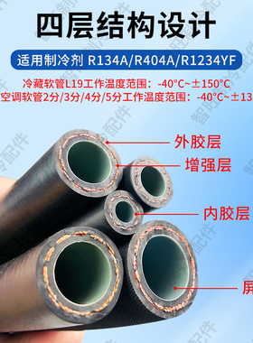家用空调连接管软管空调软管连接管专用试机制冷热耐氟耐高压胶管