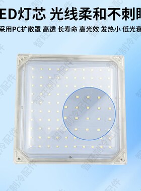 LED冷库灯20W冰库专用灯防水防潮浴室吸顶三防灯船舶方形照明灯
