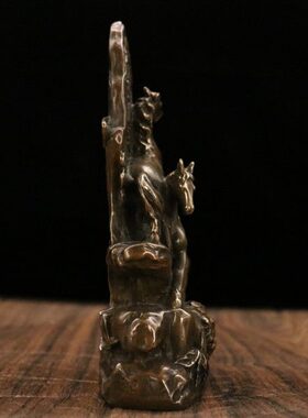 黄铜飞黄腾达摆件 马到成功客厅招财马招财装饰工艺品