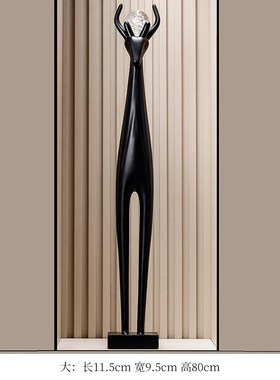 艺术鹿大摆件入户玄关旺宅家居装饰客厅电视O柜瘦细长竖高级工艺